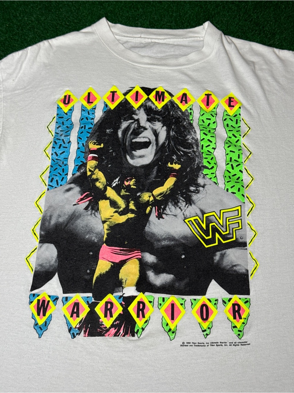 Vintage 80s 90s WWF The Ultimate Warrior Wrestling T-shirt, Hulk Hogan (Large)